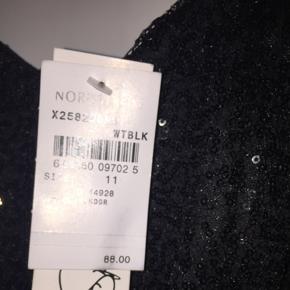 NWT High/Low Strapless Sequine Bustier Dress